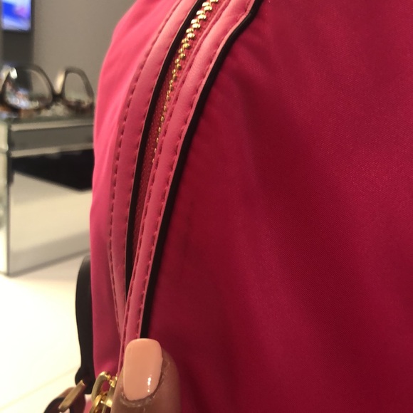 Perry Nylon Zip Backpack Pink 🎒 - Picture 7 of 8